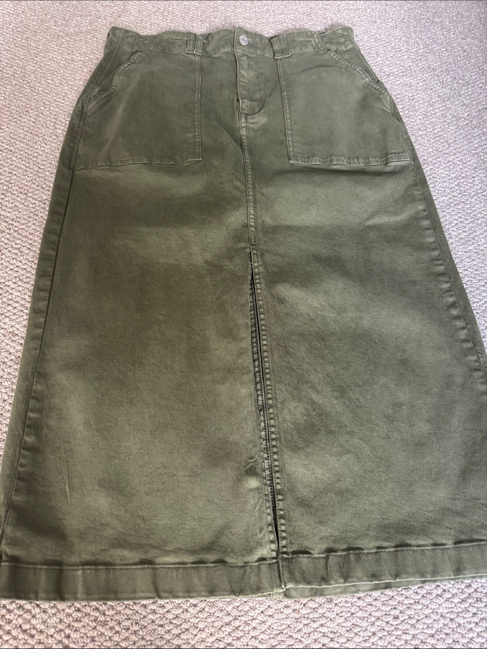 Pistola Olive Utility Midi Skirt